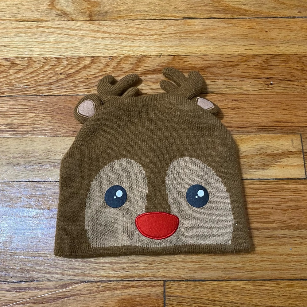 Toddler Rudolph Christmas Hat EUC